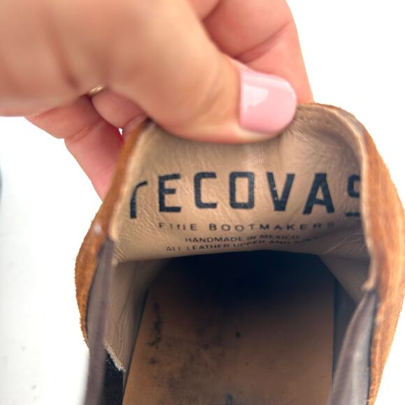 Tecovas The Chance Men’s Chelsea Boots Rust Suede Tan 10 EE Extra Wide - Picture 9 of 13